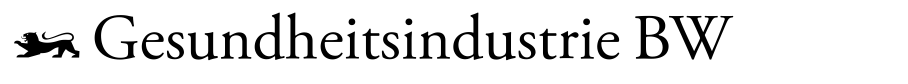 Schriftzug Gesundheitsindustrie