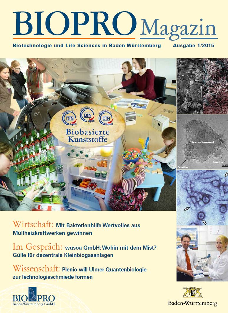 Titelseite BIOPRO-Magazin, Ausgabe 1/2015