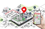 A section of a three-dimensional city map shows the routes taken by the first responders to the scene of the emergency.