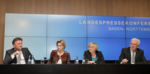 Personen bei der Landespressekonferenz in BW